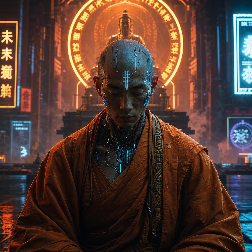 Cyber Monk — AI generated example